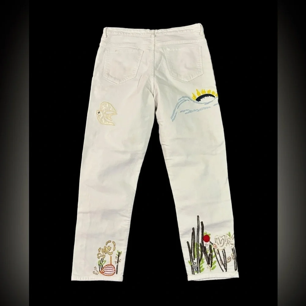 Zara woman Denim Embroidered High Waist New
Boyfriend Cut Jeans Size: US… - Picture 5 of 12